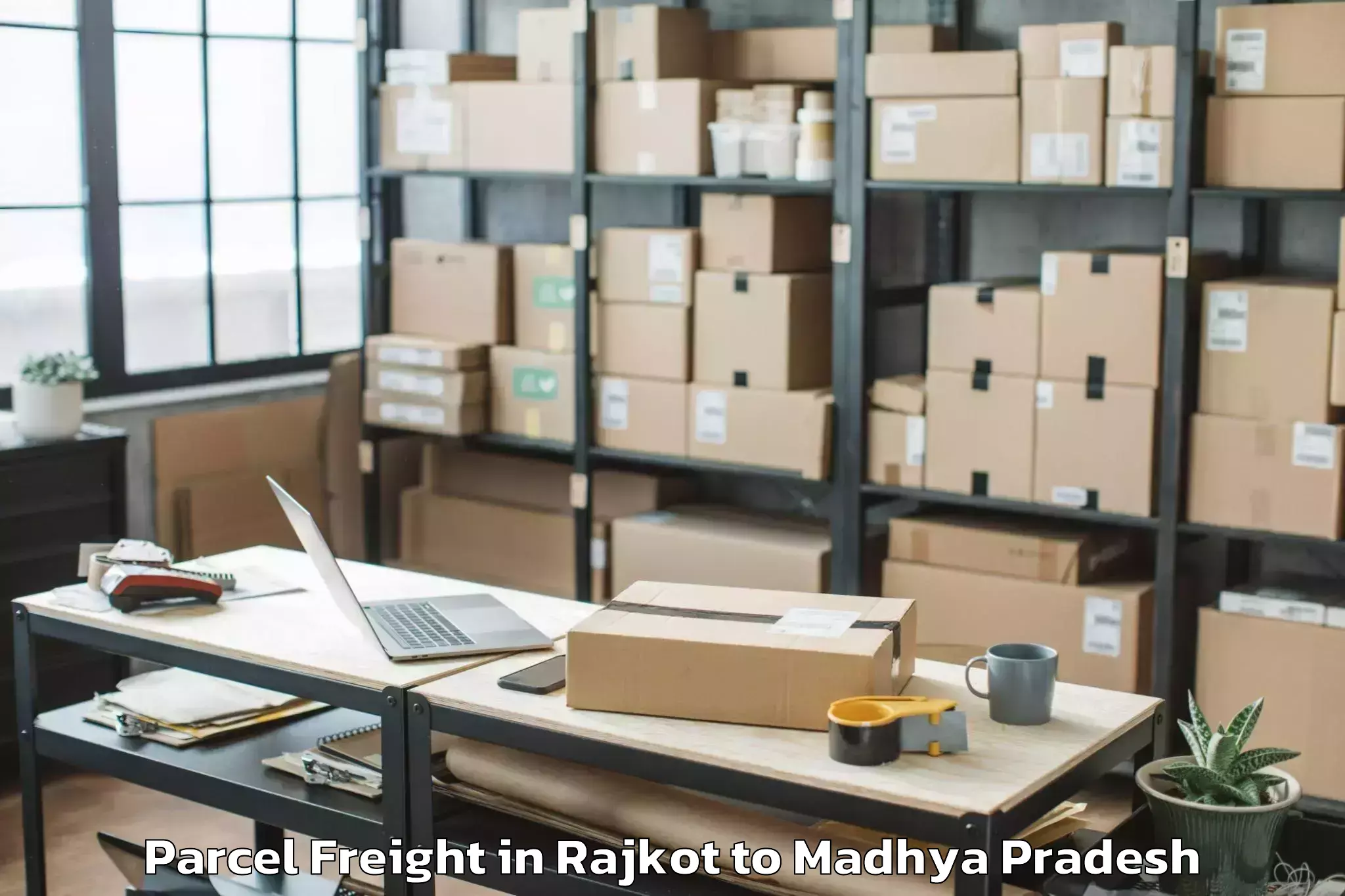 Trusted Rajkot to Guna Airport Gux Parcel Freight